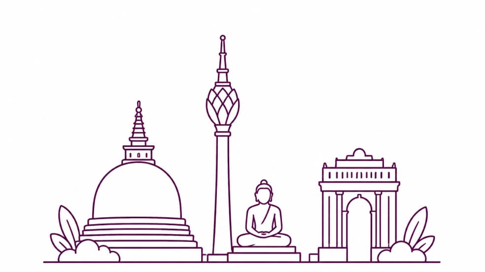 Sri Lanka skyline illustration