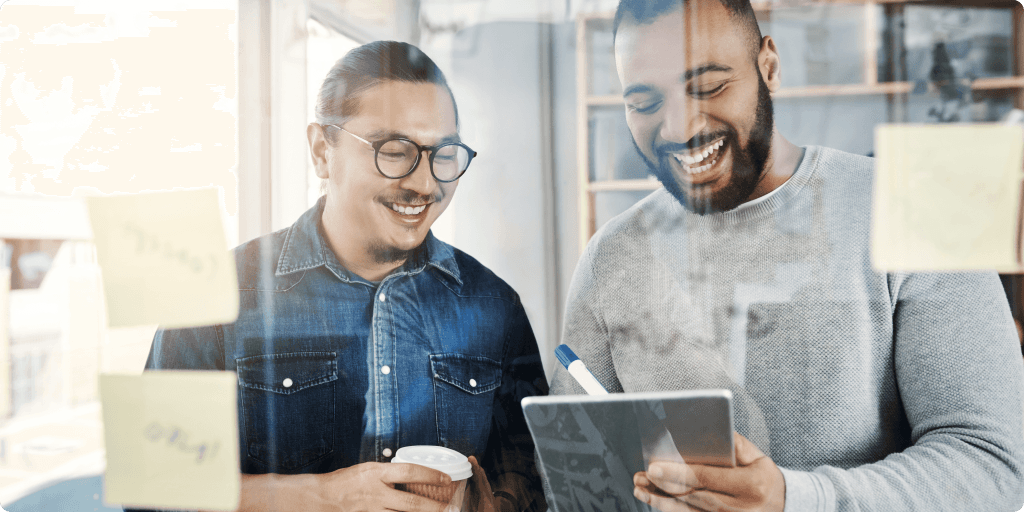 IT manager running tech stack analysis with team member