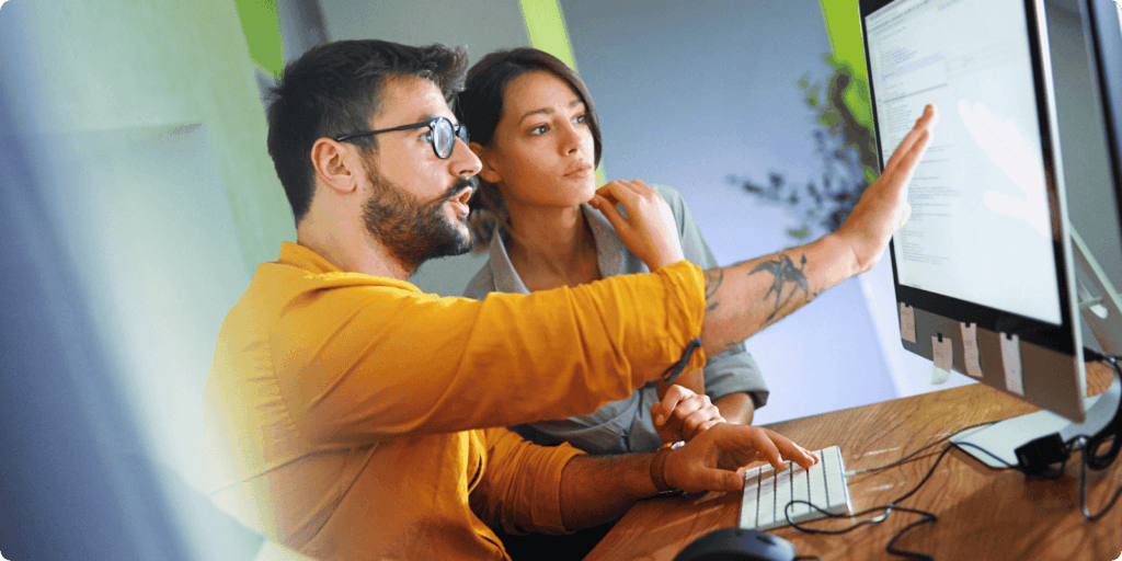 Tech advisor going through software audit findings with client