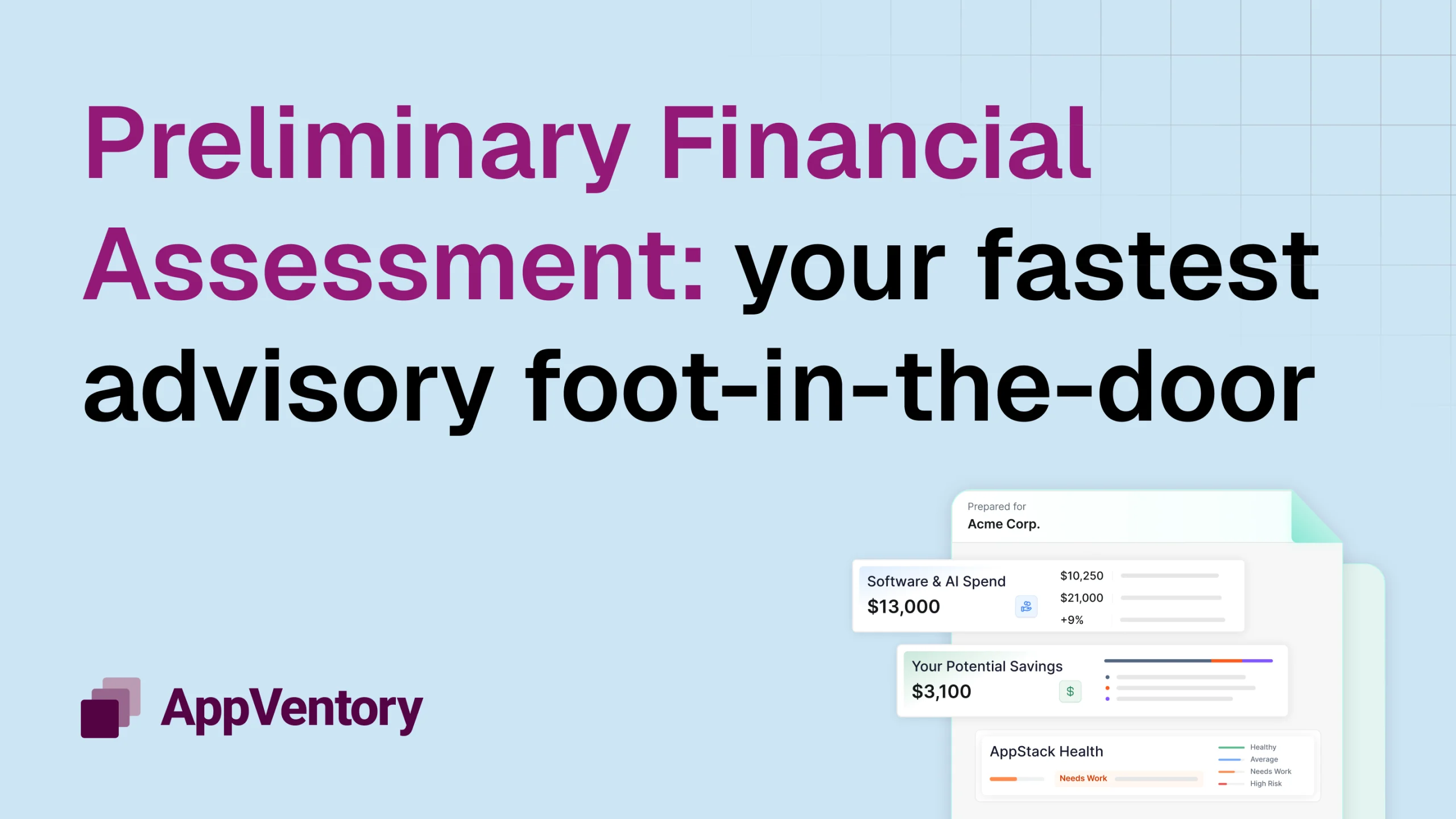 The preliminary financial assessment: your fastest advisory foot-in-the-door