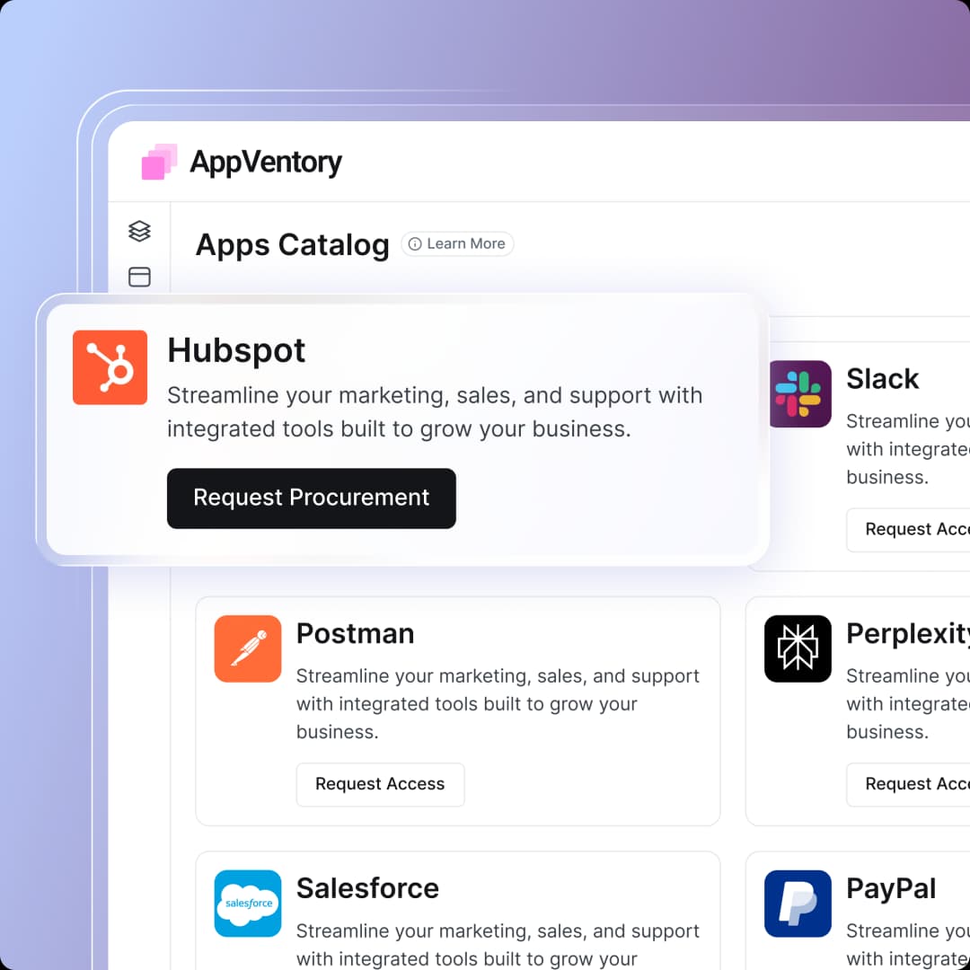 AppVentory solutions overview dashboard